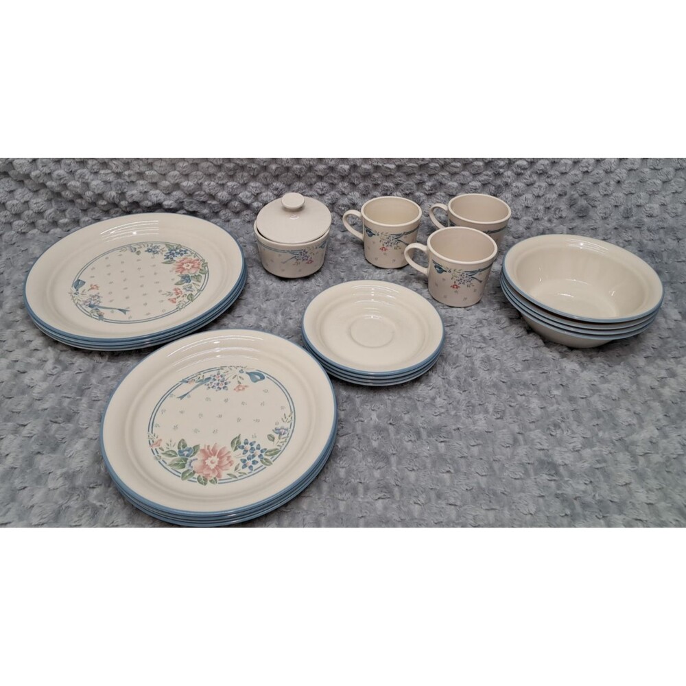Set 20 Corelle Corning Cornerstone Symphony Dinnerware Plates Saucers Mugs Bowls